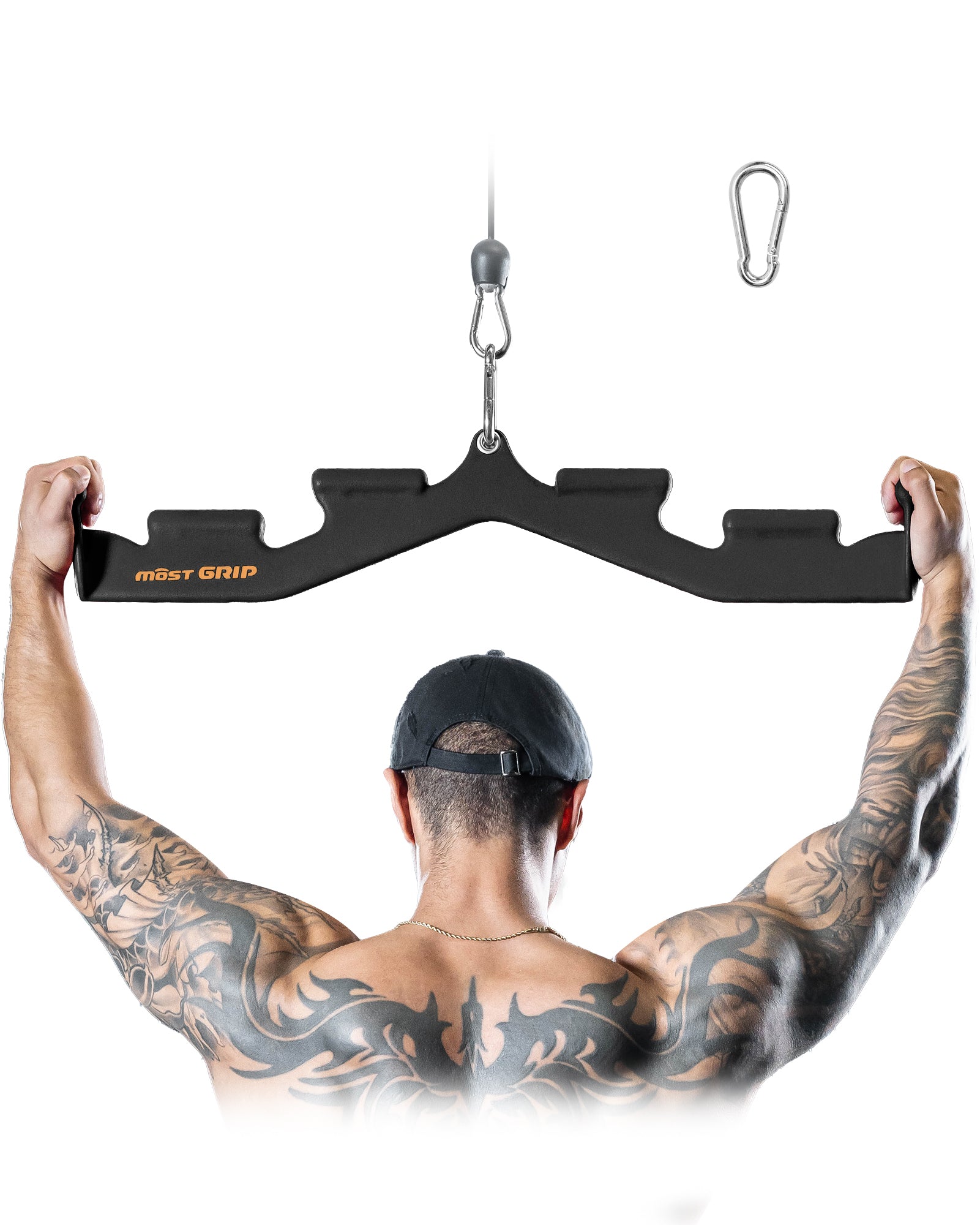 MOST GRIP Multi-Grip LAT Pulldown Bar – Ergonomic Handles, Heavy-Duty Back Training Attachment