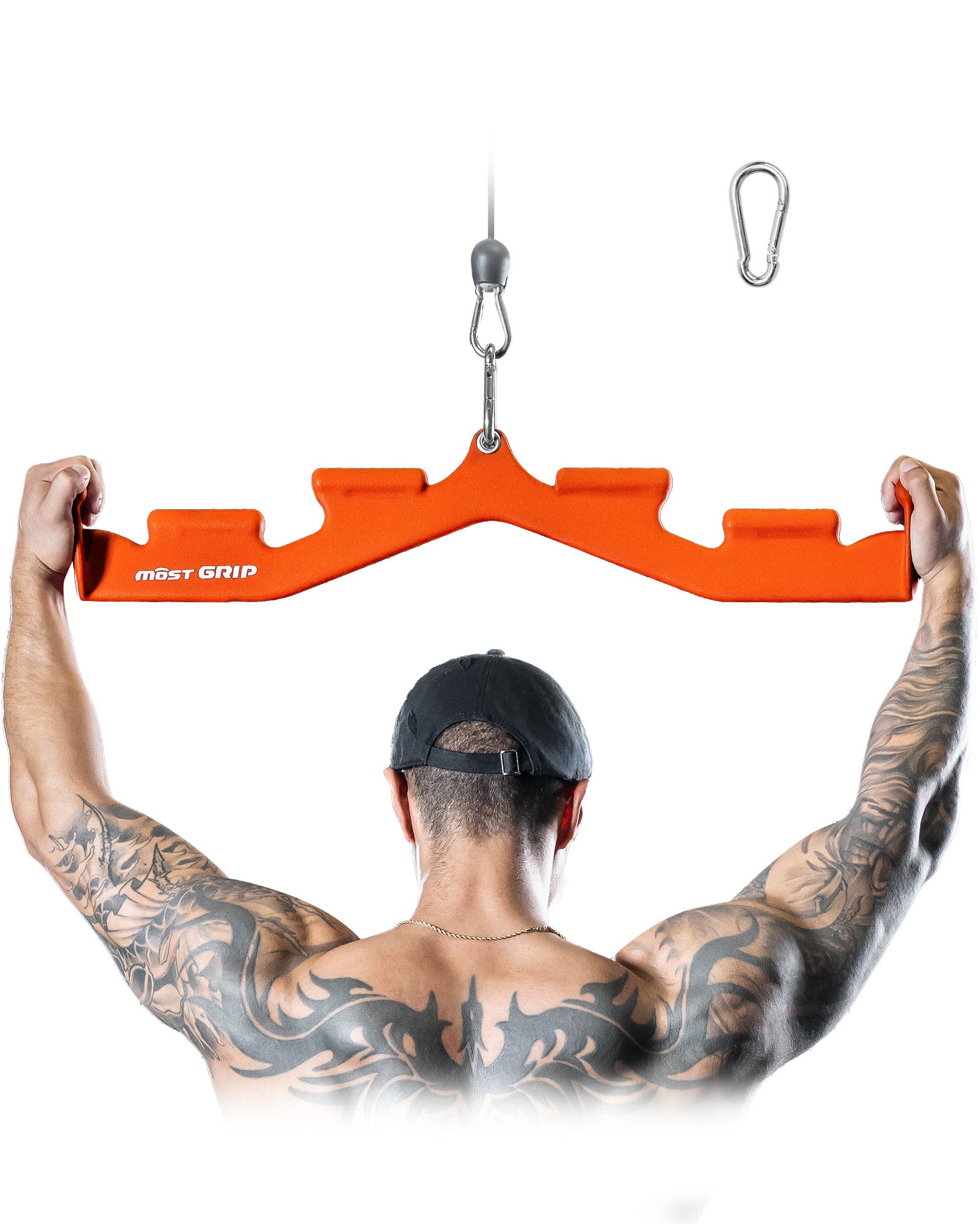 MOST GRIP Multi-Grip LAT Pulldown Bar – Ergonomic Handles, Heavy-Duty Back Training Attachment