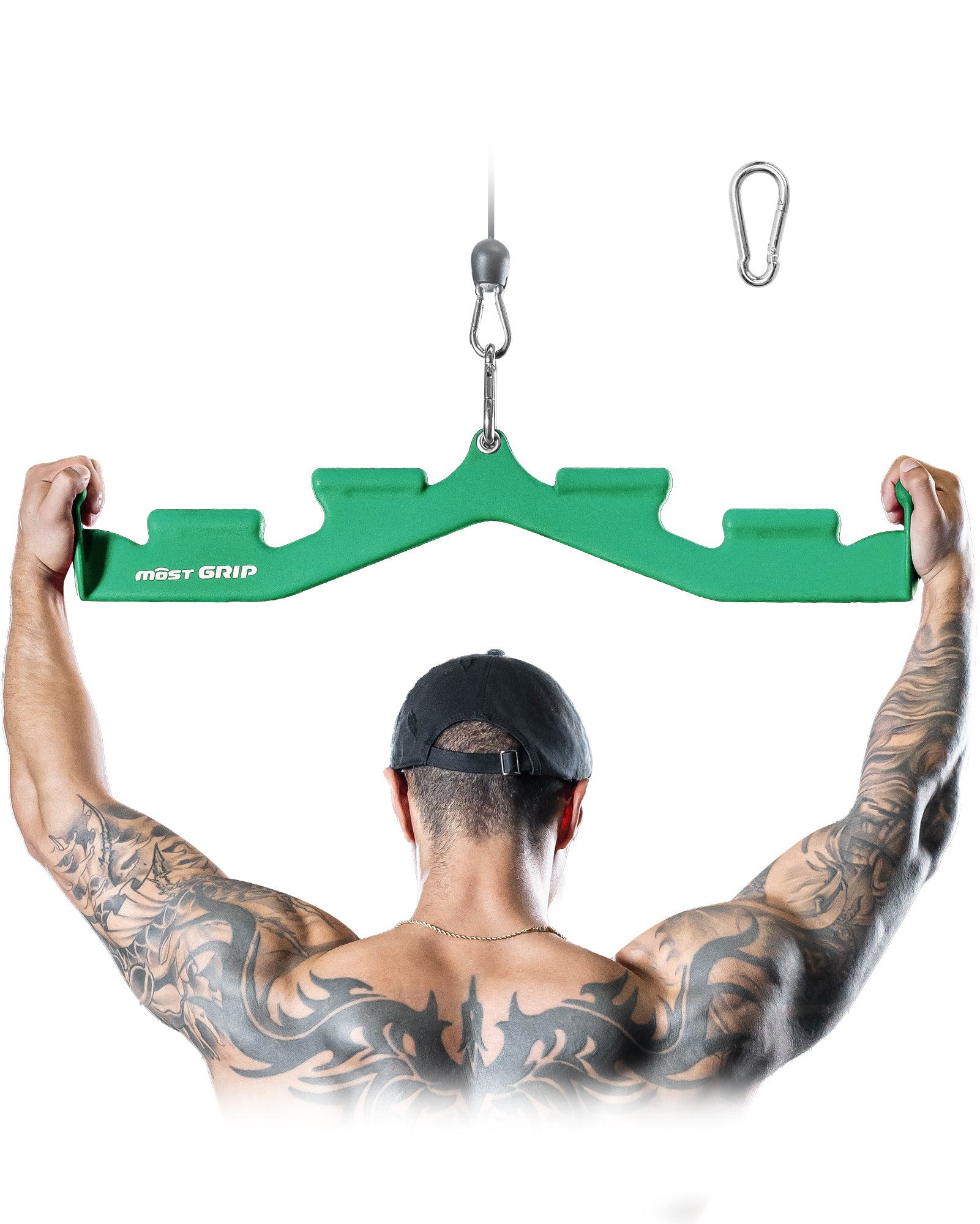 MOST GRIP Multi-Grip LAT Pulldown Bar – Ergonomic Handles, Heavy-Duty Back Training Attachment