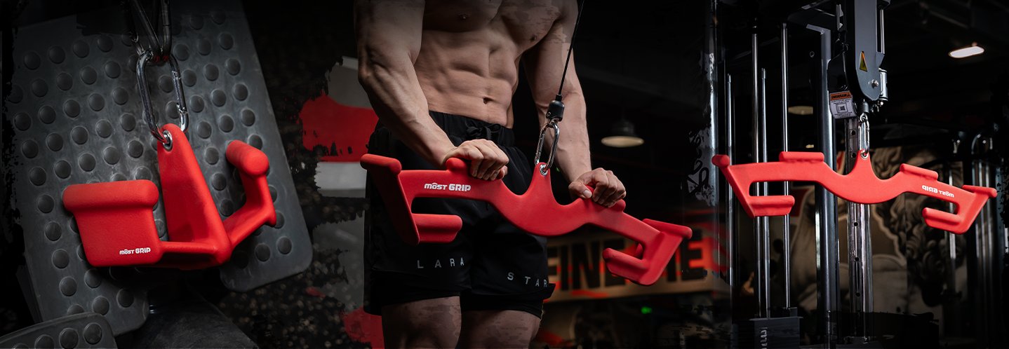 Mostgrip LAT Pulldown Bars & Ergonomic Cable Attachments