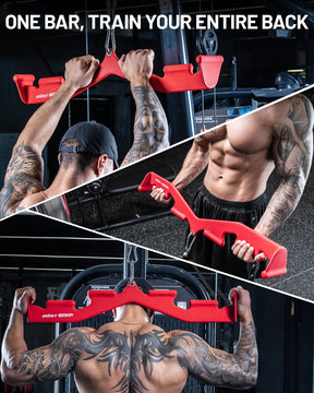 MOST GRIP Multi-Grip LAT Pulldown Bar – Ergonomic Handles, Heavy-Duty Back Training Attachment