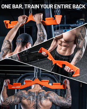 MOST GRIP Multi-Grip LAT Pulldown Bar – Ergonomic Handles, Heavy-Duty Back Training Attachment
