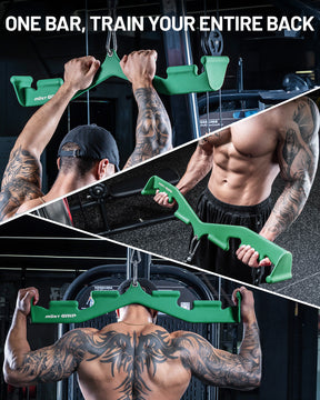 MOST GRIP Multi-Grip LAT Pulldown Bar – Ergonomic Handles, Heavy-Duty Back Training Attachment