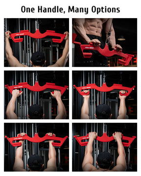 MOST GRIP Multi-Grip LAT Pulldown Bar & V Bar Set– Ergonomic Handles, Heavy-Duty Back Training Attachment